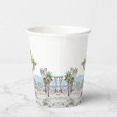 Eenvoudige moderne Joshua Tree Boho Wedding Papieren Bekers (Rechts)
