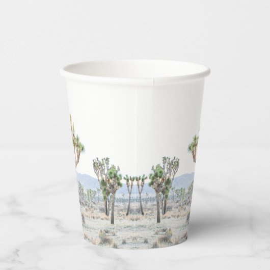 Eenvoudige moderne Joshua Tree Boho Wedding Papieren Bekers (Rechts)
