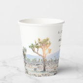 Eenvoudige moderne Joshua Tree Boho Wedding Papieren Bekers (Voorkant)