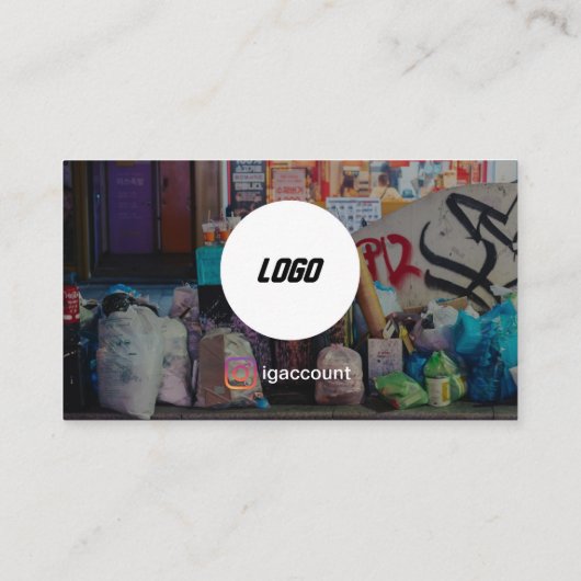 Eenvoudige moderne junk verwijdering visitekaartje (Achterkant)