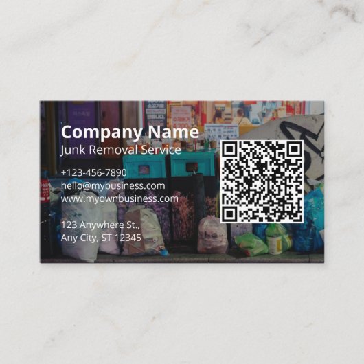 Eenvoudige moderne junk verwijdering visitekaartje (Voorkant)