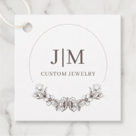 Eenvoudige moderne juwelen-monogram Labels voor he