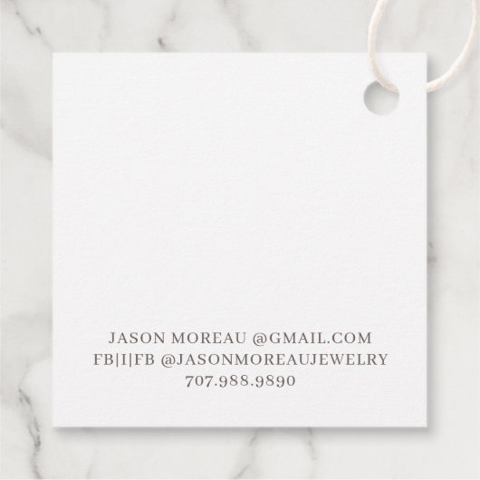 Eenvoudige moderne juwelen-monogram Labels voor he (Achterkant)