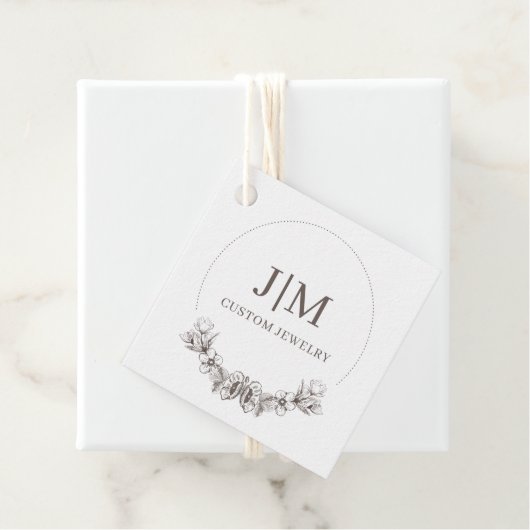 Eenvoudige moderne juwelen-monogram Labels voor he (In situ)