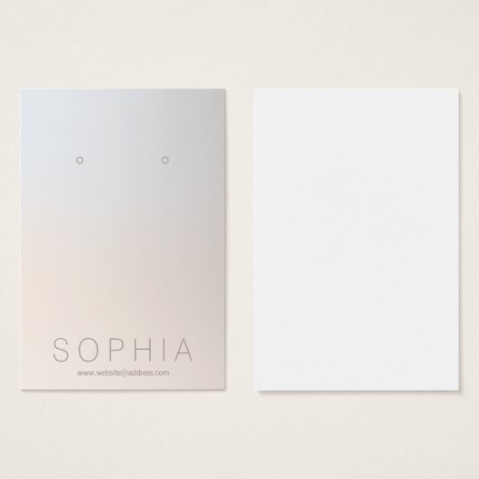 Eenvoudige moderne juwelenontwerper die beeldscher visitekaartje (Voorkant /achterkant)