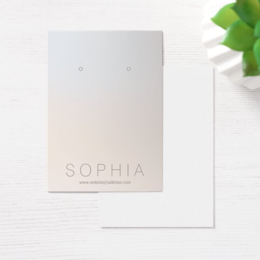 Eenvoudige moderne juwelenontwerper die beeldscher visitekaartje (Bureau)