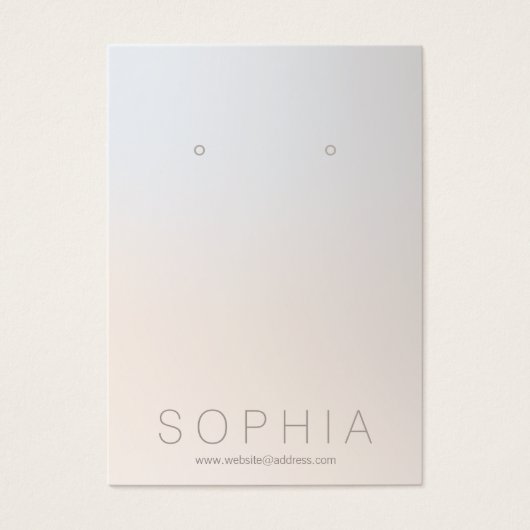 Eenvoudige moderne juwelenontwerper die beeldscher visitekaartje (Voorkant)