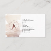 Eenvoudige, moderne kaarsenmaker Blush Pink Visitekaartje (Achterkant)