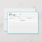 Eenvoudige, moderne kaart Aqua Blue (Voorkant)