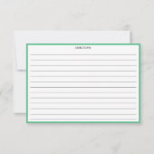 Eenvoudige, moderne kaart groen (Achterkant)