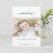 Eenvoudige moderne Kaart voor geboorteaankondiging (Staand voorkant)