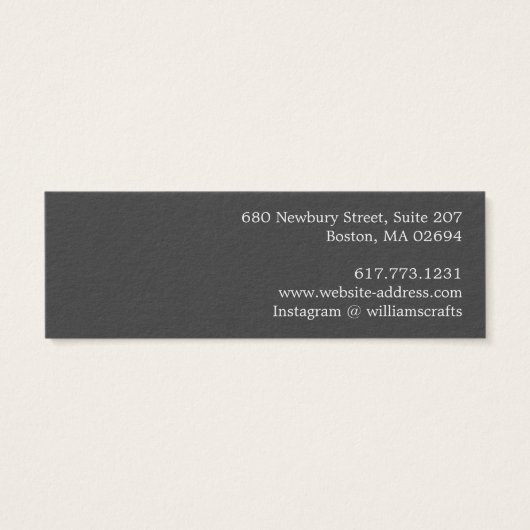 Eenvoudige, moderne Kaart voor het oormerken van b (Achterkant)