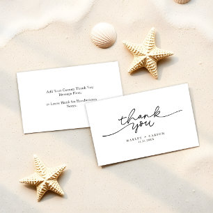 Eenvoudige moderne kalligrafie bruiloft budget Dan Notitiekaartje