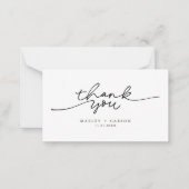 Eenvoudige moderne kalligrafie bruiloft budget Dan Notitiekaartje (Voorkant)