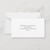 Eenvoudige moderne kalligrafie bruiloft budget Dan Notitiekaartje (Achterkant)