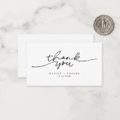 Eenvoudige moderne kalligrafie bruiloft budget Dan Notitiekaartje (Voorkant / Achterkant in situ)