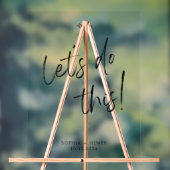 Eenvoudige moderne kalligrafie bruiloft welkom acryl bord (Neutraal)