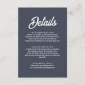 Eenvoudige moderne kalligrafie Classy Elegant Wedd Informatiekaartje (Voorkant)
