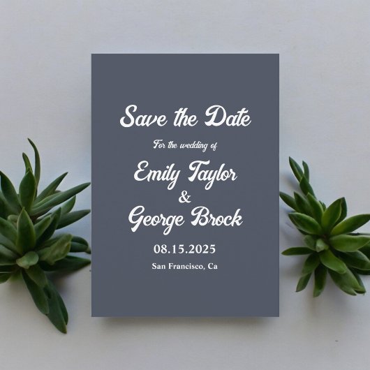 Eenvoudige moderne kalligrafie Classy Elegant Wedd Save The Date