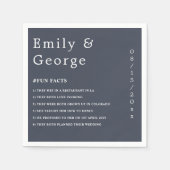 Eenvoudige moderne kalligrafie Classy Elegant Wedd Servet (Voorkant)