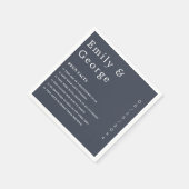 Eenvoudige moderne kalligrafie Classy Elegant Wedd Servet (Hoek)