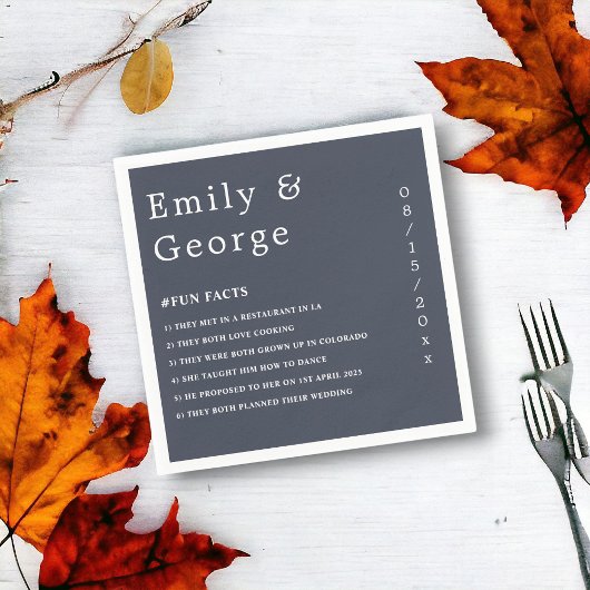 Eenvoudige moderne kalligrafie Classy Elegant Wedd Servet