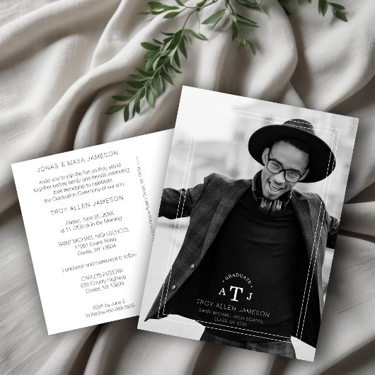 Eenvoudige moderne kalligrafie foto Afstudeerder I Briefkaart