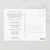 Eenvoudige moderne kalligrafie foto Afstudeerder I Briefkaart (Achterkant)