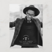 Eenvoudige moderne kalligrafie foto Afstudeerder I Briefkaart (Voorkant)