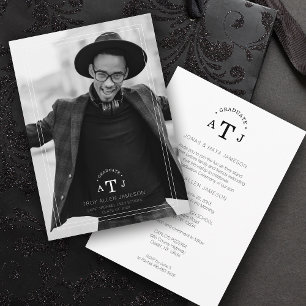 Eenvoudige moderne kalligrafie Foto Afstuderen Ini Kaart