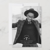 Eenvoudige moderne kalligrafie Foto Afstuderen Ini Kaart (Achterkant)