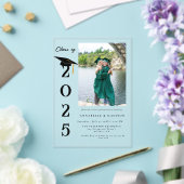 Eenvoudige moderne kalligrafie foto tweeling Afstu Acryl Uitnodigingen (Insitu (Huwelijk))