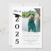 Eenvoudige moderne kalligrafie foto tweeling Afstu Kaart (Voorkant)