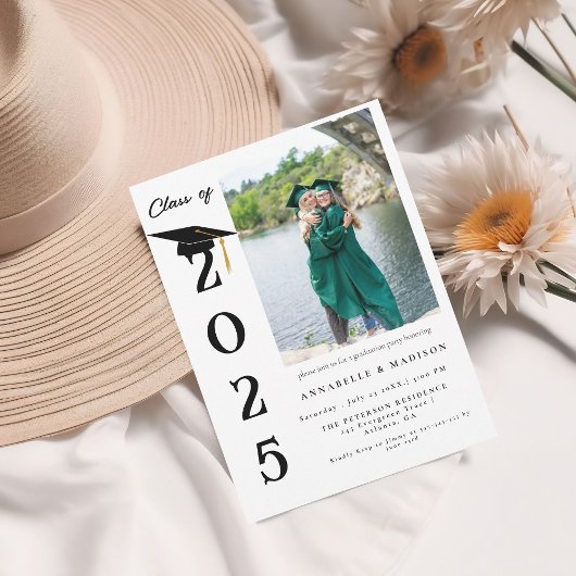 Eenvoudige moderne kalligrafie foto tweeling Afstu Kaart