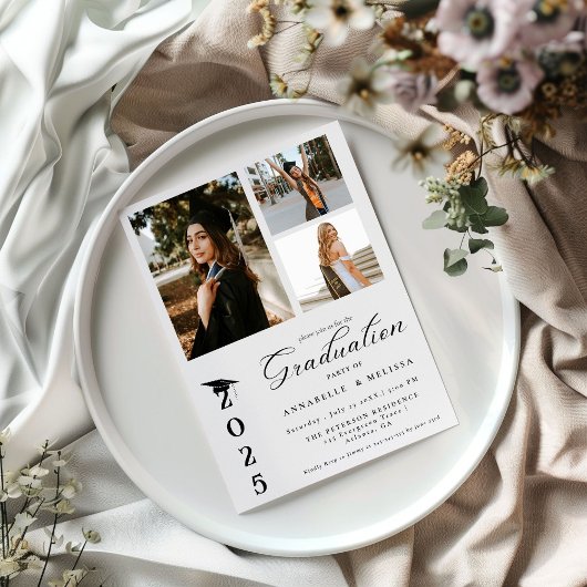 Eenvoudige moderne kalligrafie foto tweeling Afstu Kaart