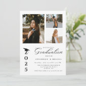 Eenvoudige moderne kalligrafie foto tweeling Afstu Kaart (Staand voorkant)