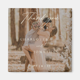 Eenvoudige moderne kalligrafie Foto Weddenschappen Magneet