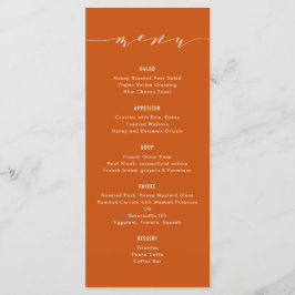 Eenvoudige moderne kalligrafie gebrande Sinaasappe Menu