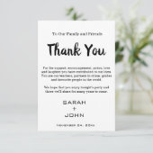 Eenvoudige moderne kalligrafie - Hartelijk dank Bedankkaart (Staand voorkant)