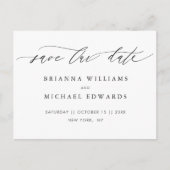 Eenvoudige moderne kalligrafie huwelijkskaart bewa aankondigingskaart (Voorkant)