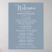 Eenvoudige moderne kalligrafie huwelijksprogramma poster (Voorkant)