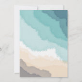 Eenvoudige moderne kalligrafie Kastal Beach Weddin Kaart (Achterkant)