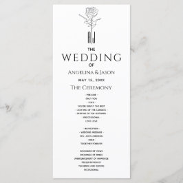 Eenvoudige moderne kalligrafie programmakaart