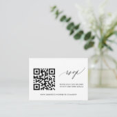Eenvoudige moderne kalligrafie RSVP QR-code Informatiekaartje (Staand voorkant)