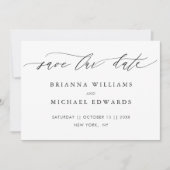 Eenvoudige moderne kalligrafie save the date (Voorkant)