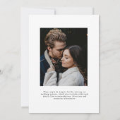 Eenvoudige moderne kalligrafie script twee foto br kaart (Achterkant)