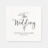 Eenvoudige moderne kalligrafie servet (Voorkant)