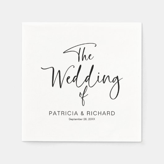 Eenvoudige moderne kalligrafie servet (Voorkant)