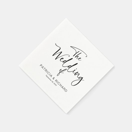 Eenvoudige moderne kalligrafie servet (Hoek)