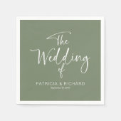 Eenvoudige moderne kalligrafie servet (Voorkant)